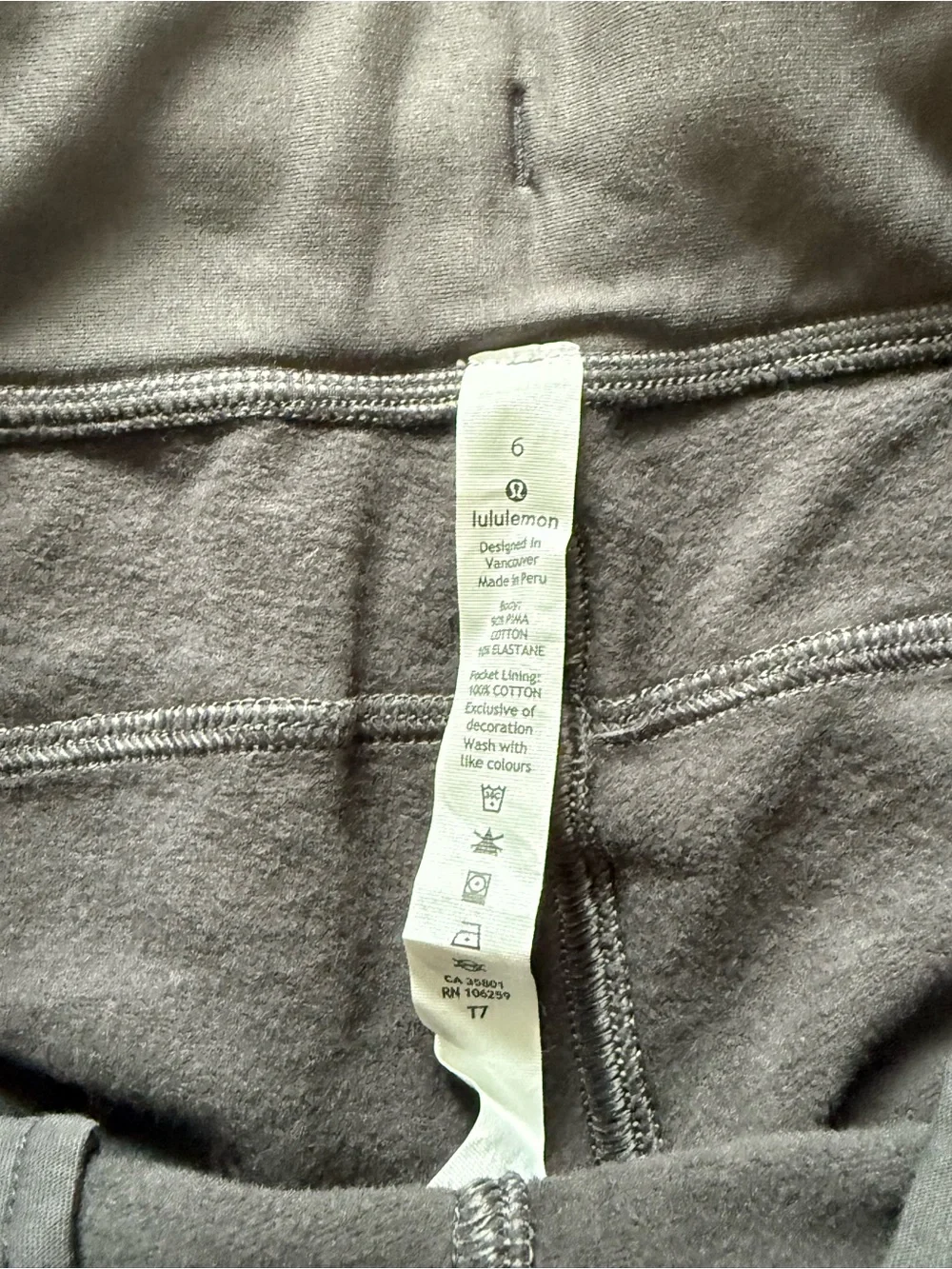 lululemon athletica men’s Charcoal Black Jogger with Drawstring